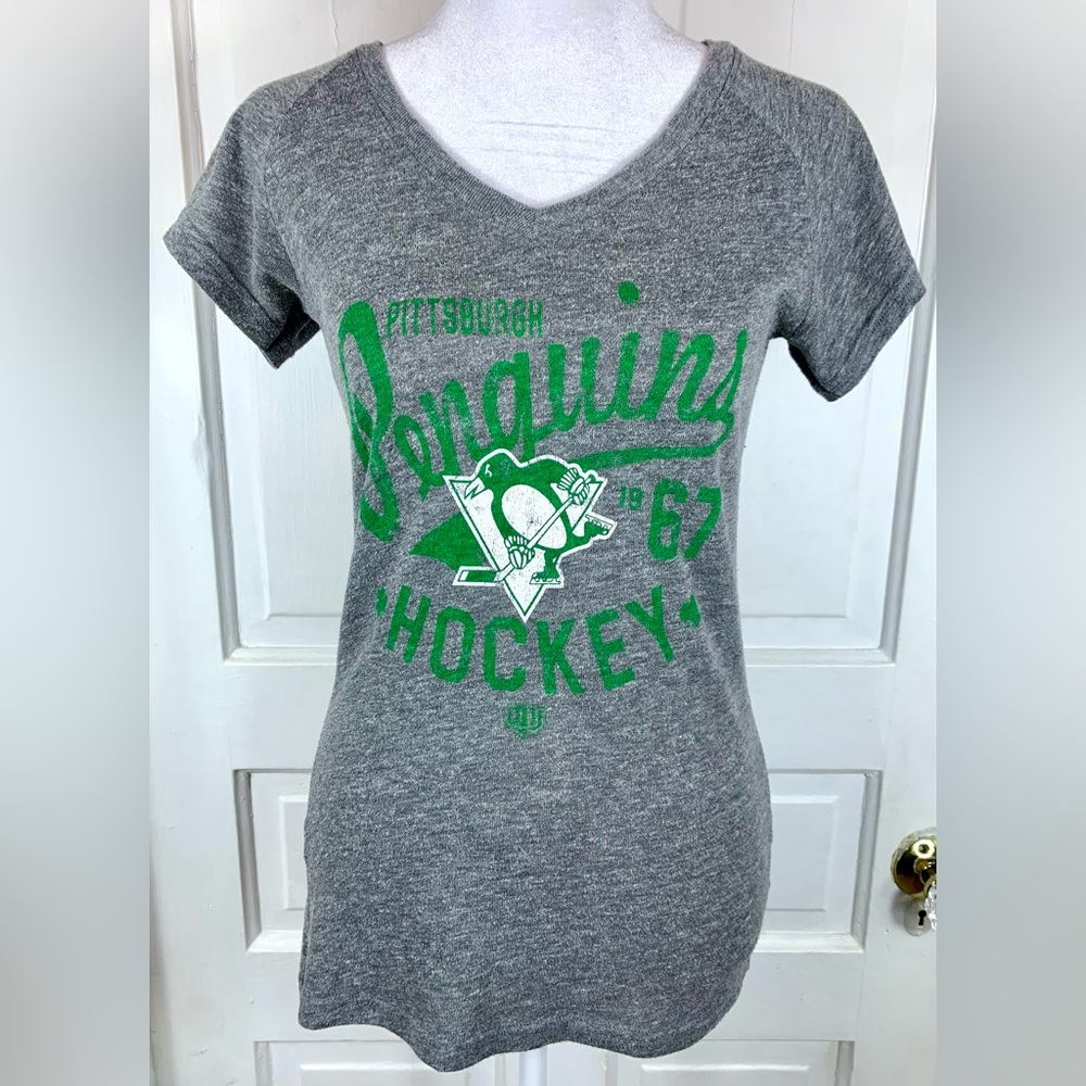 Pittsburgh Penguins Newbury Collection by Old Time Hockey V-neck Tshirt - NHL